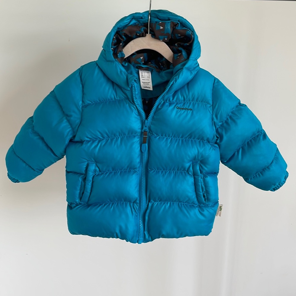 Unisex Blue/Teal Puffer Jacket, 2T